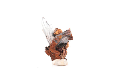 Baryte bleue sur goethite – Sidi Lhcen, Nador, Maroc – 14,7 g