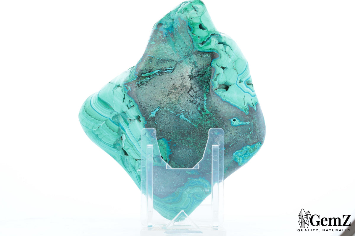 Chrysocolle-malachite polie, grande pièce – Congo RDC – 425 g