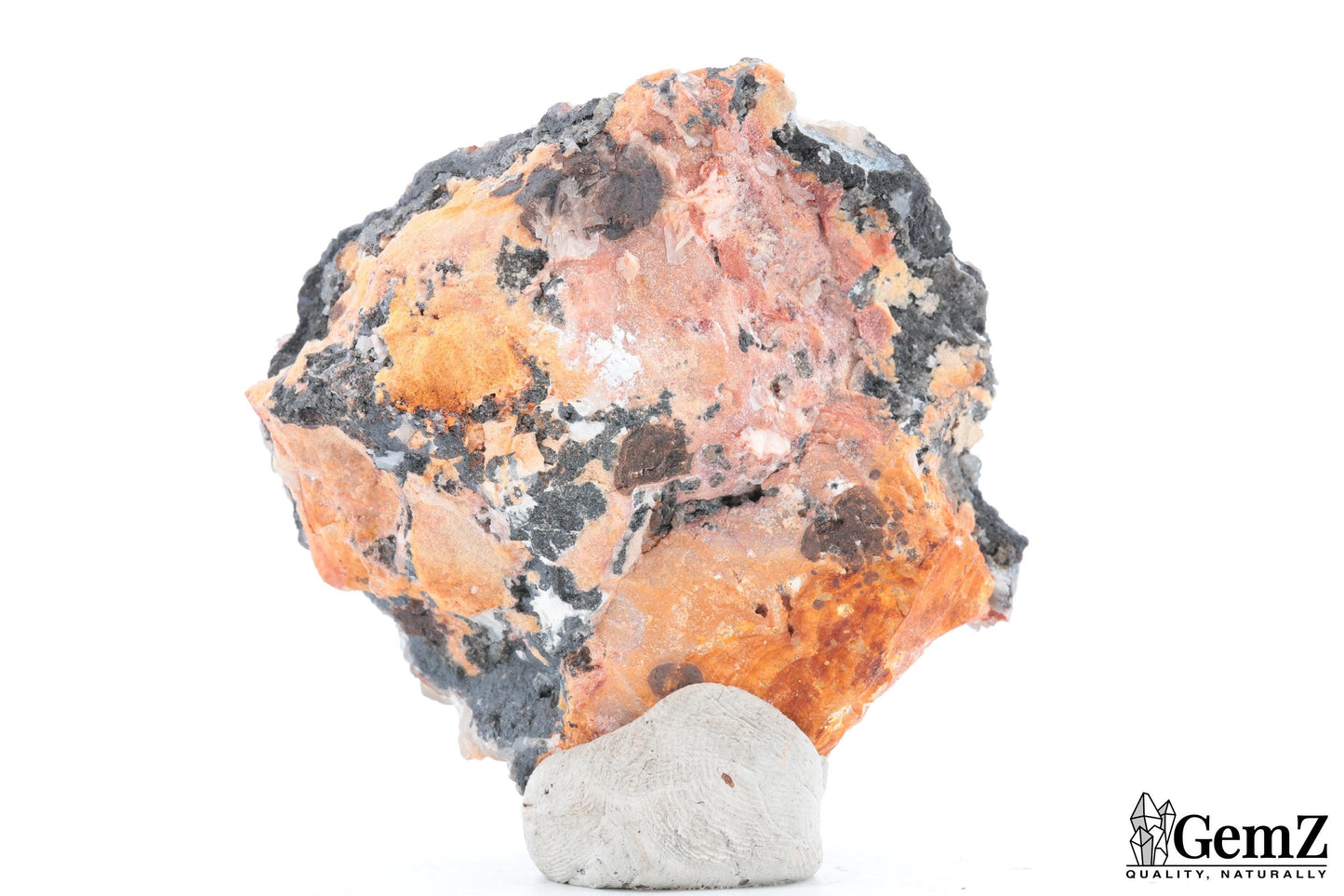 Cristal de roche & Quartz hématoïde, 134g, Maroc