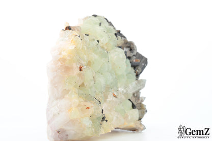 Imposante babingtonite sur phrénite et quartz – 417g