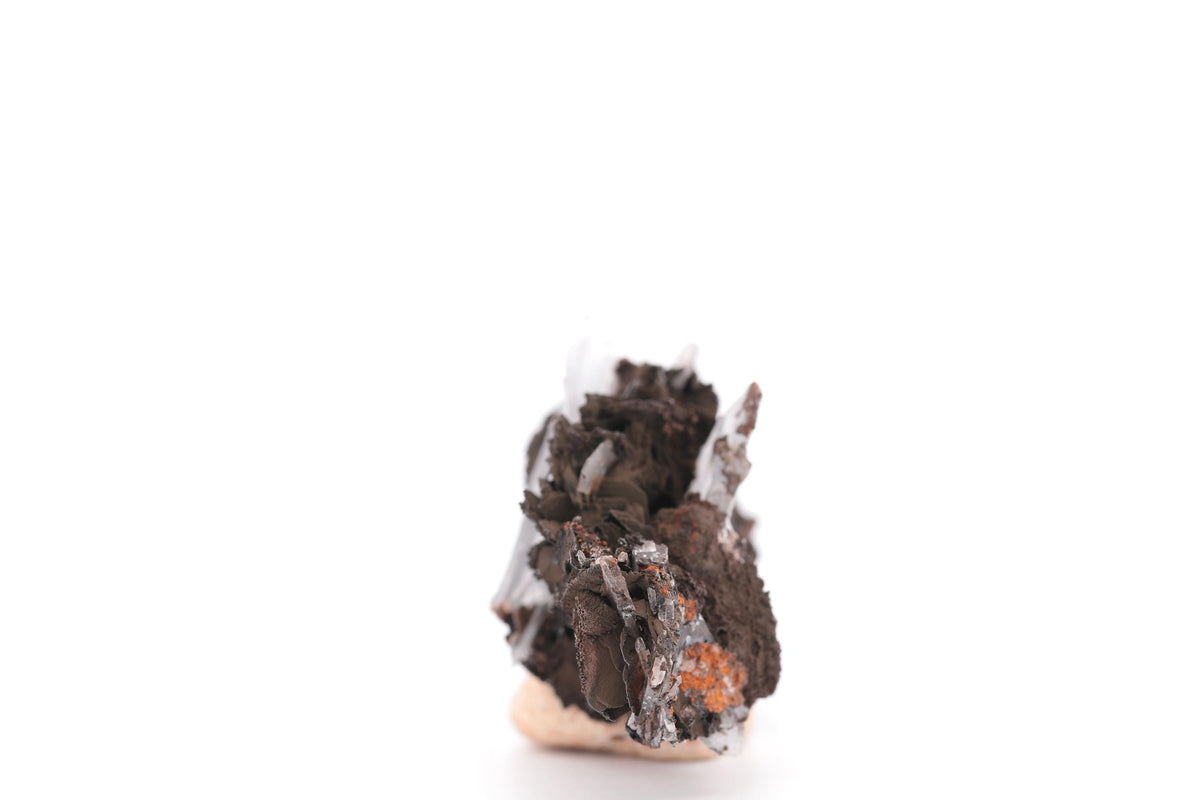 Baryte bleue sur goethite – Sidi Lhcen, Nador, Maroc – 41 g