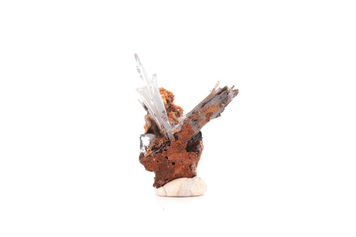 Baryte bleue sur goethite – Sidi Lhcen, Nador, Maroc – 14,7 g