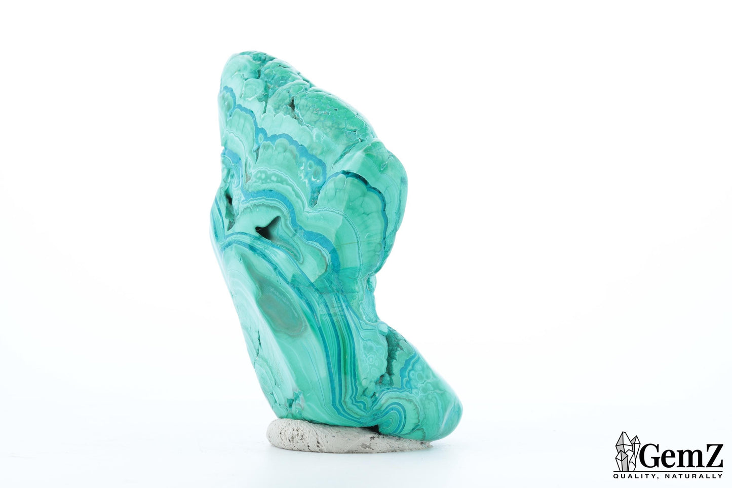 Chrysocolle-Malachite Élégante, 170g, Teintes Vives et Motifs Naturels