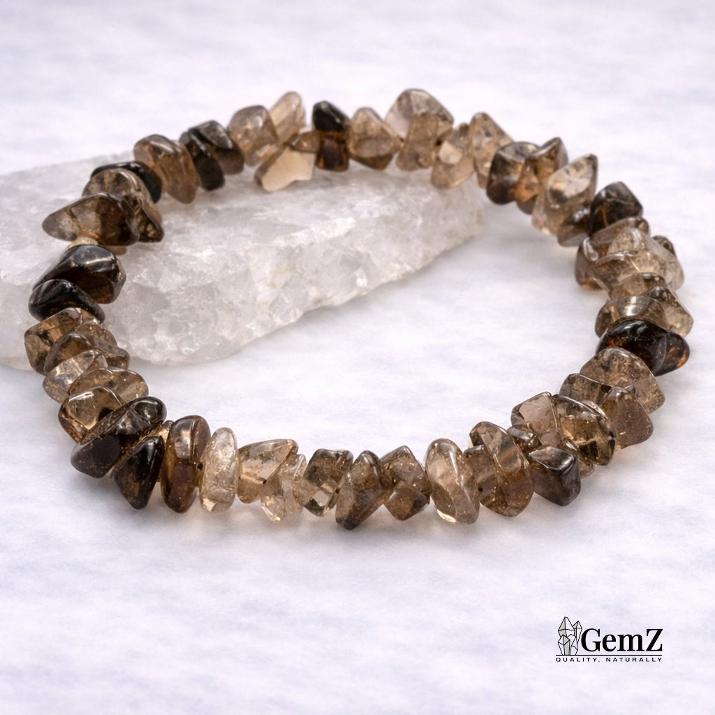Bracelet Chips Quartz fumé