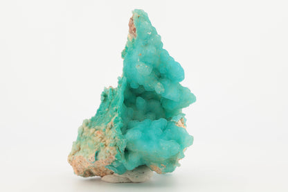 Hémimorphite naturelle du Congo – Cristaux botryoïdaux bleu turquoise avec matrice brute, 82 g