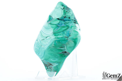 Chrysocolle-malachite polie, grande pièce – Congo RDC – 425 g