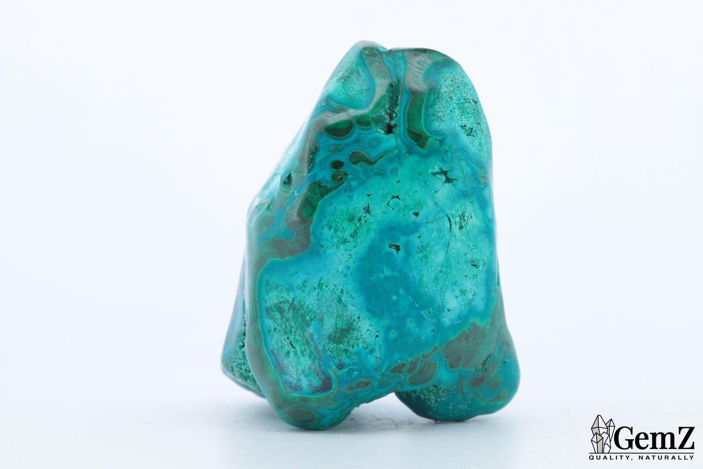 Chrysocolle-Malachite Unique, 86g, Cavité Naturelle et Couleurs Vibrantes