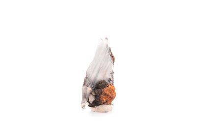 Baryte bleue sur Goéthite – Mine de Sidi Lhcen, Nador, Maroc, 11 g