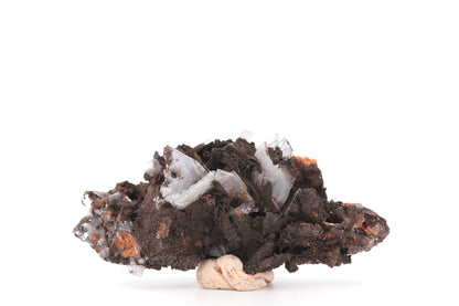 Baryte bleue sur Goéthite – Mine de Sidi Lhcen, Nador, Maroc, 41 g