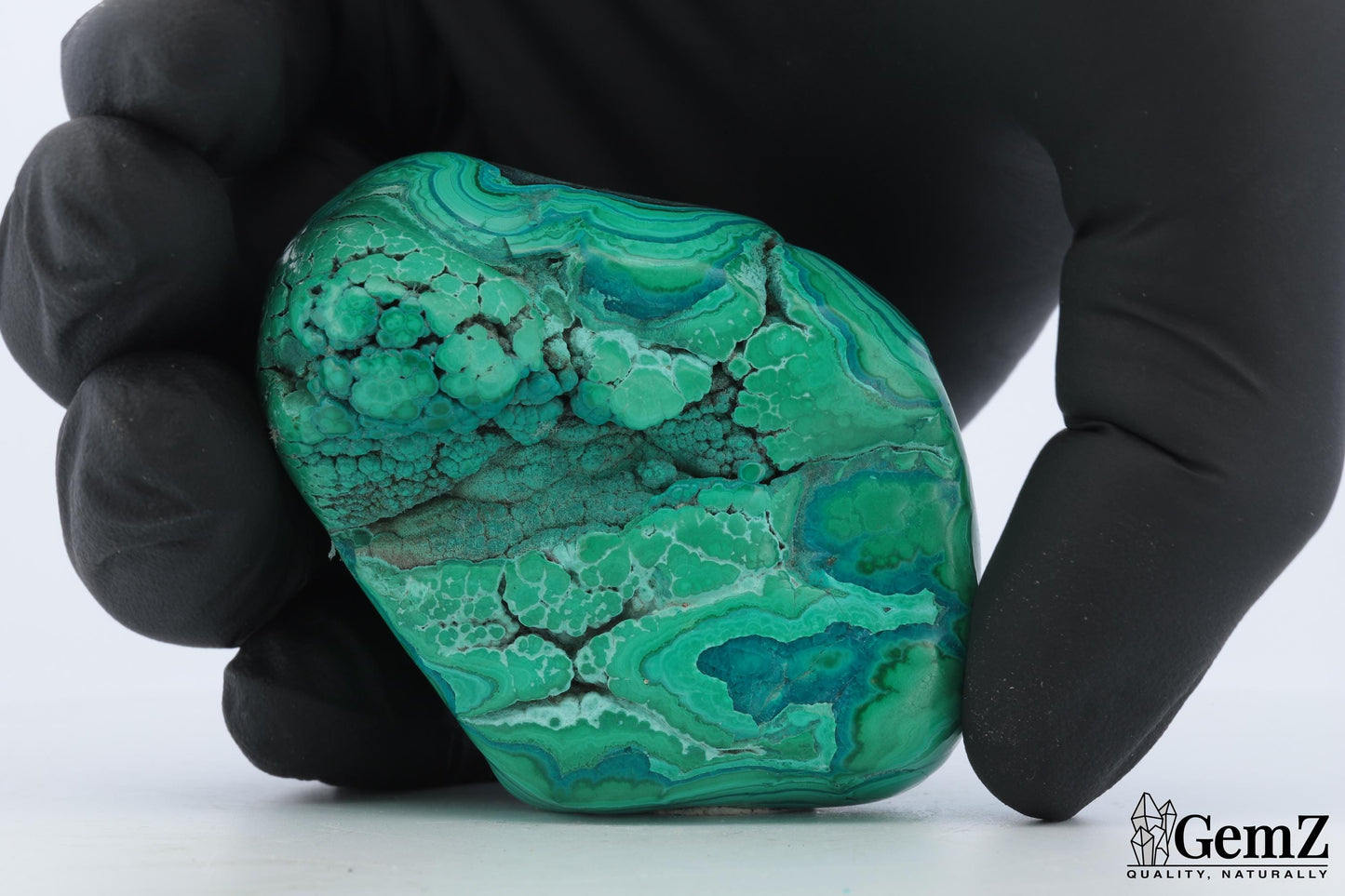 Chrysocolle-Malachite Brute, 116g, Motifs Fossilisés et Couleurs Vibrantes