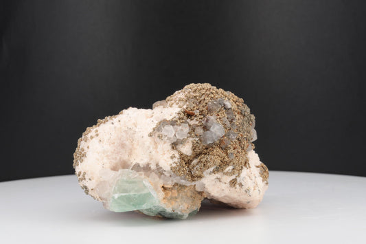 Fluorine naturelle en barytine avec pyrite – Pièce unique du Maroc