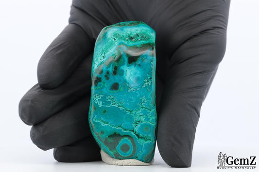 Chrysocolle-Malachite Compacte, 105g, Teintes Vives et Profondes