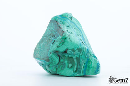 Chrysocolle-Malachite Triangulaire, 218g, Vagues Naturelles Sublimes