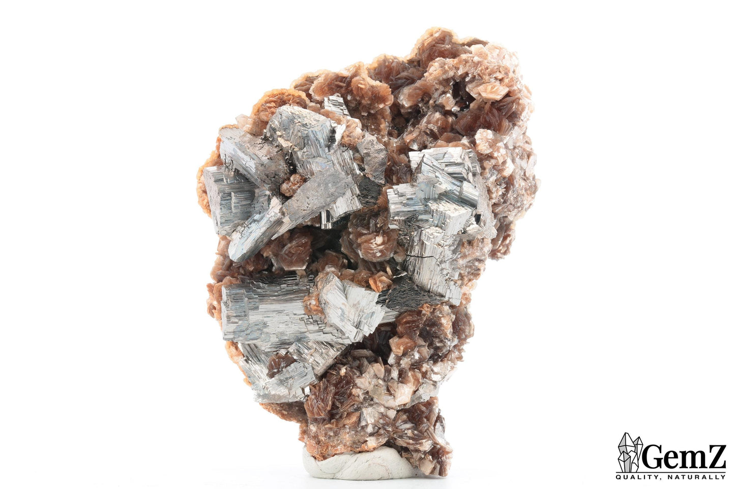 303g !  Arsénopyrite, Sidérite et Calcite, pièce de musée – Panasqueira, Portugal