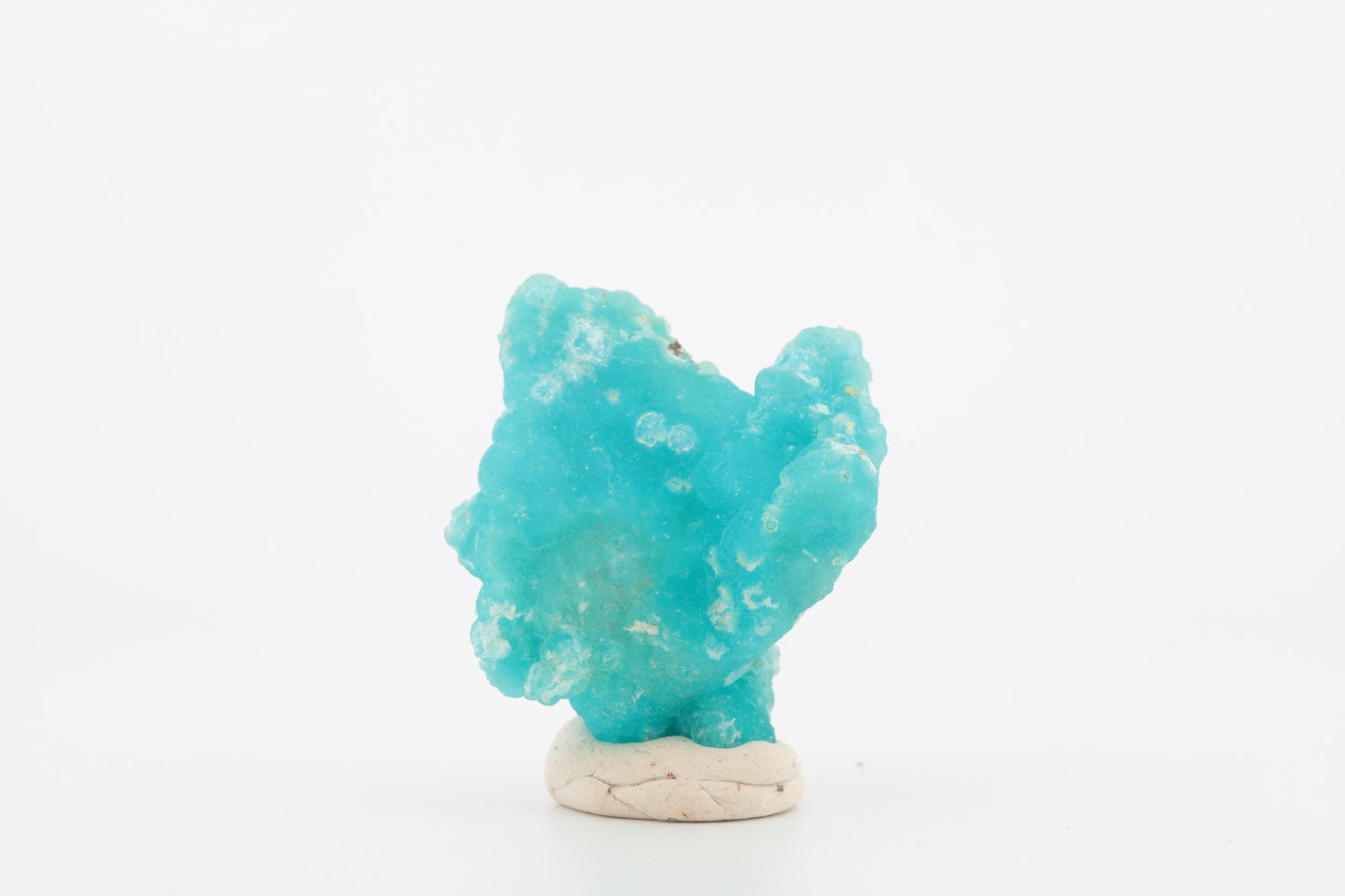 Hémimorphite naturelle du Congo – Bleu vif avec structure botryoïdale, 26 g