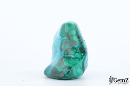 Chrysocolle-Malachite Polie, 158g, Motifs Tourbillonnants Naturels