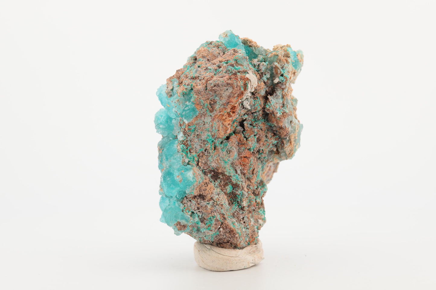 Hémimorphite naturelle du Congo – Bleu vibrante, Cristaux en formation, 71,8 g