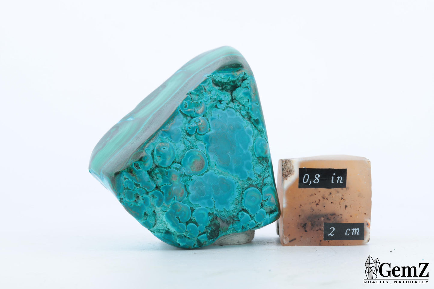 Chrysocolle-Malachite 95g, Éclat Vibrant et Motifs Organiques