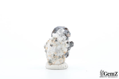 Rare Cassitérite cristallisée sur quartz – 30g