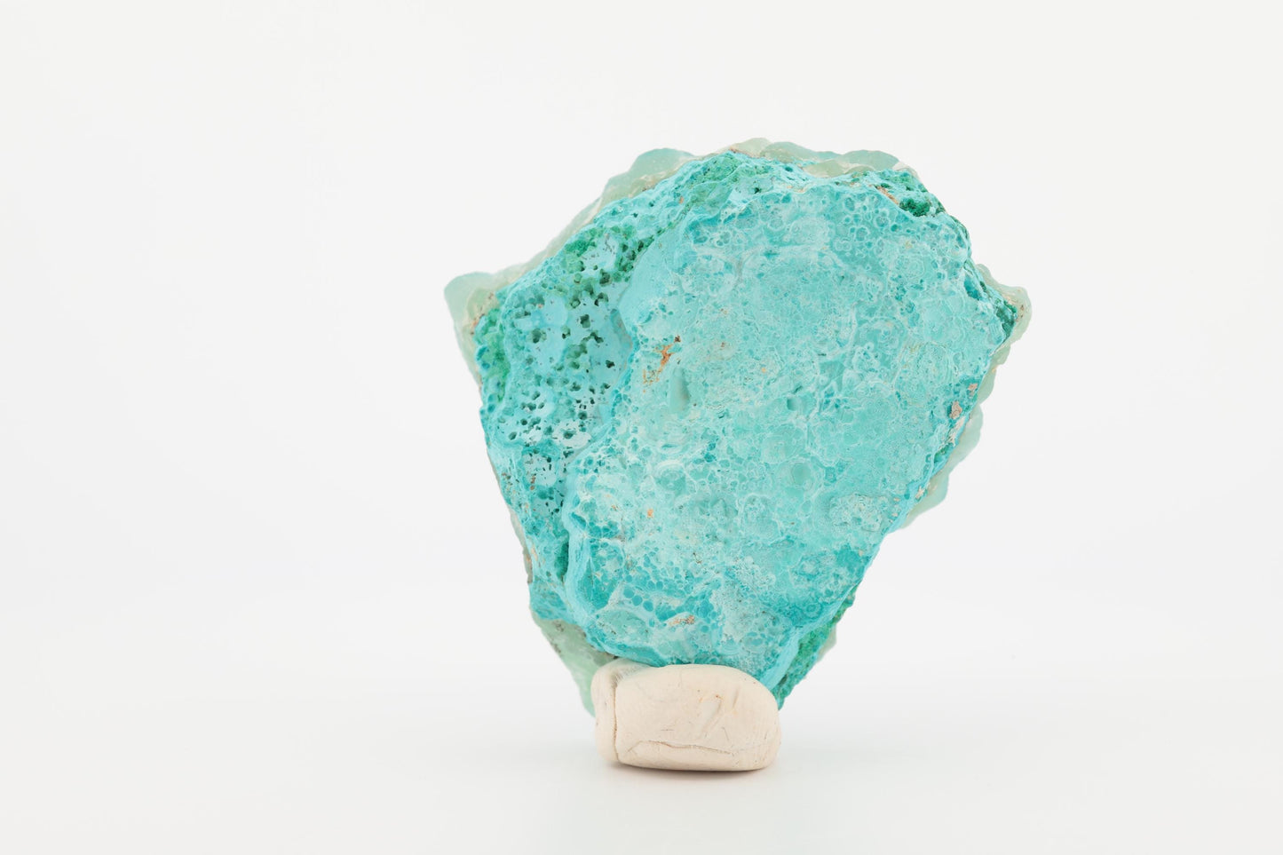 Superbe Smithsonite sur Chrysocolle et Malachite - Congo, 75g