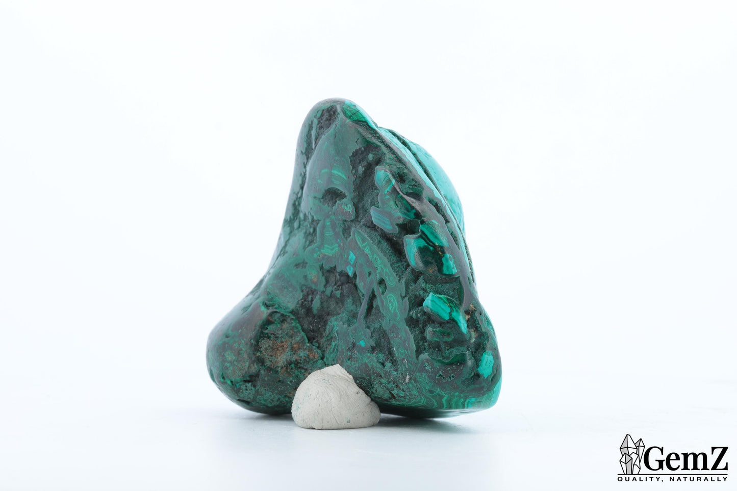 Chrysocolle-Malachite 152g, Éclat Intense et Motifs Hypnotiques