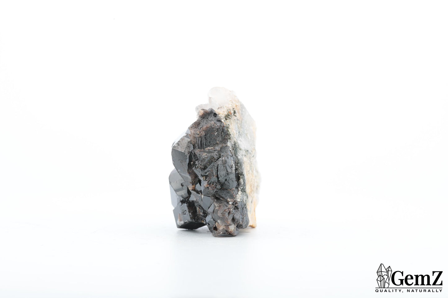 Rare ! Cassitérite brillante sur quartz – 51g !