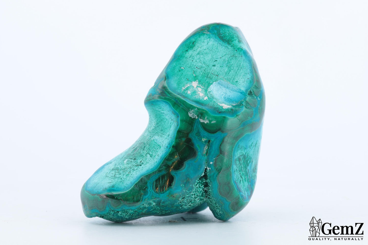 Chrysocolle-Malachite Unique, 86g, Cavité Naturelle et Couleurs Vibrantes