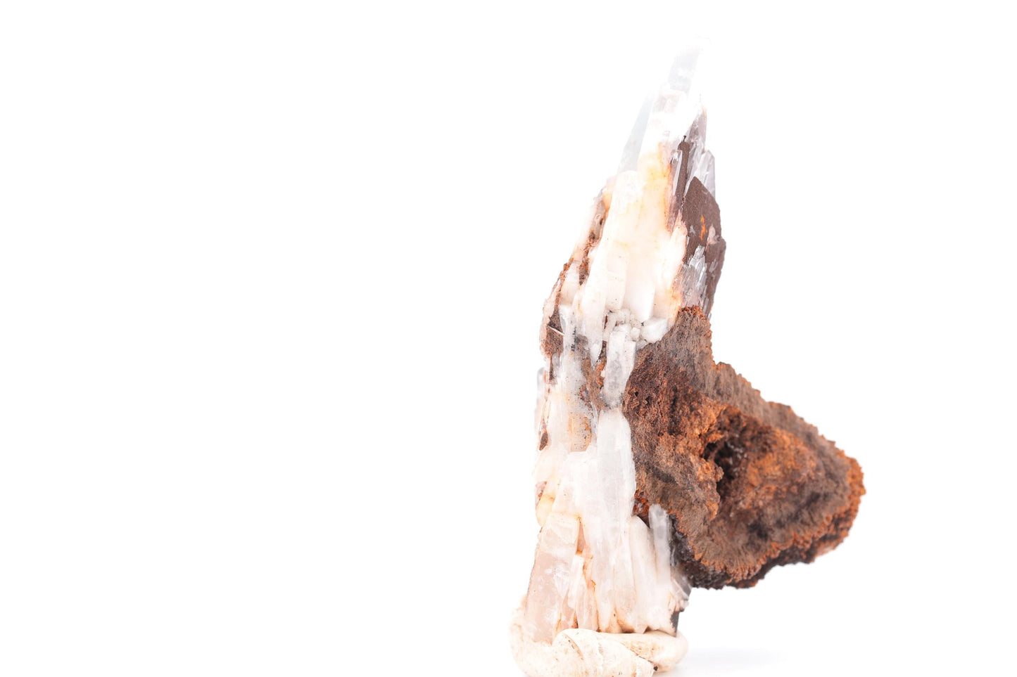 Baryte bleue sur Goéthite – Mine de Sidi Lhcen, Nador, Maroc, 59 g