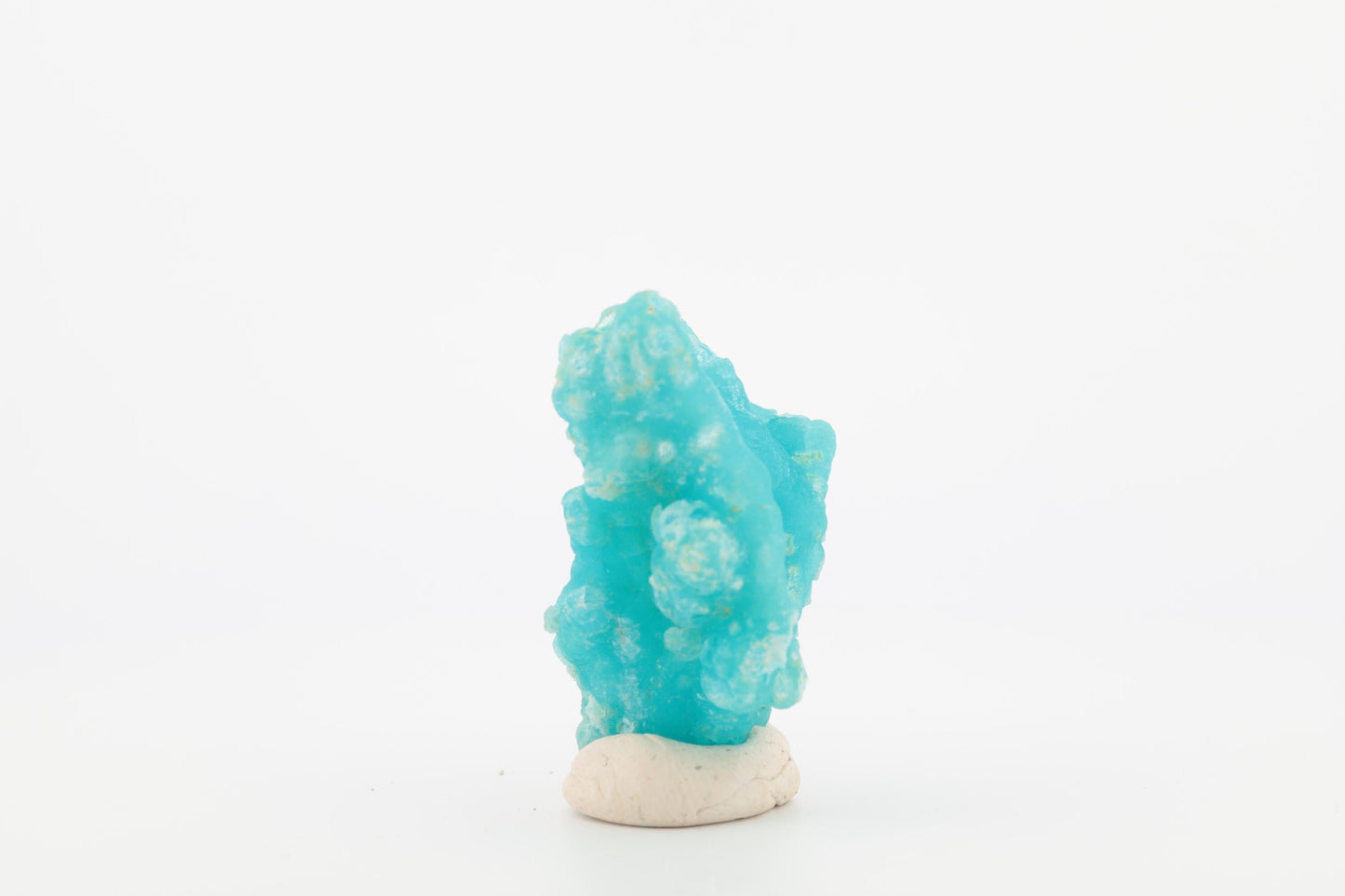 Hémimorphite naturelle du Congo – Bleu vif avec structure botryoïdale, 26 g