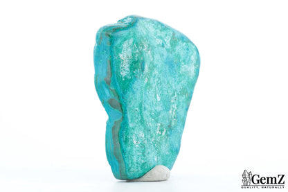 Chrysocolle-malachite polie, cercles vert émeraude – Congo RDC – 93 g
