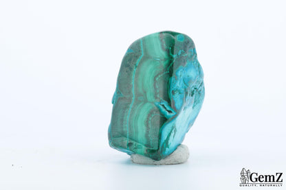 Chrysocolle-Malachite 95g, Éclat Vibrant et Motifs Organiques