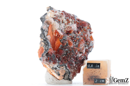 Cristal de roche & Quartz hématoïde, 134g, Maroc