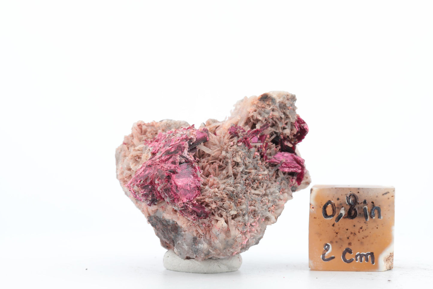 Érythrite sur matrice de quartz – Bou Azzer, Maroc – 73g