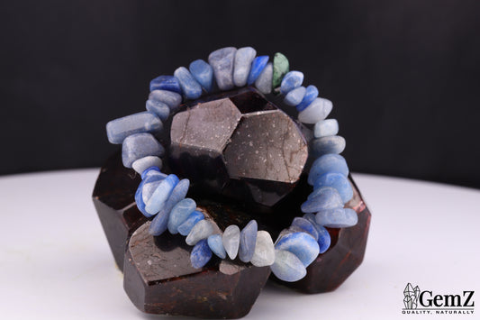 Bracelet Chips Dumortiérite Bleue