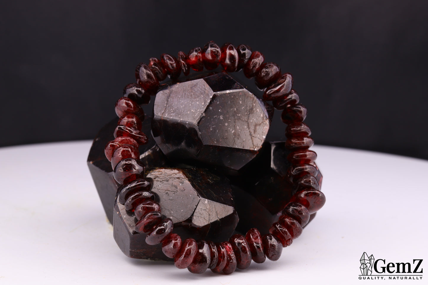 Bracelet Chips Grenat