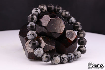 Bracelet Obsidienne Neige Protection