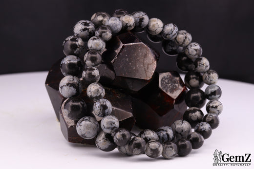 Bracelet Obsidienne Neige Protection