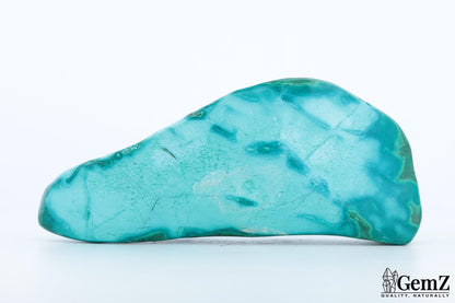 Chrysocolle-Malachite Polie, 109g, Motifs Hypnotiques et Teintes Vives