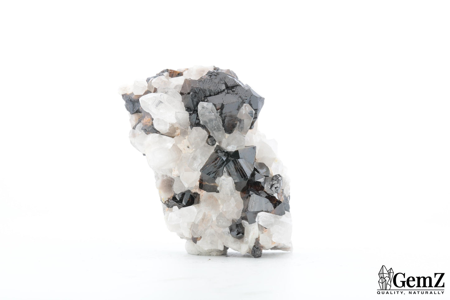 Rare Cassitérite brillante sur quartz cristallisé – 72g !