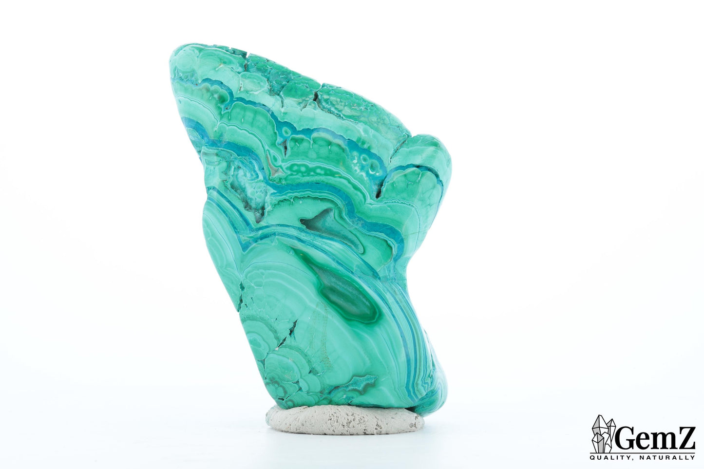 Chrysocolle-Malachite Élégante, 170g, Teintes Vives et Motifs Naturels