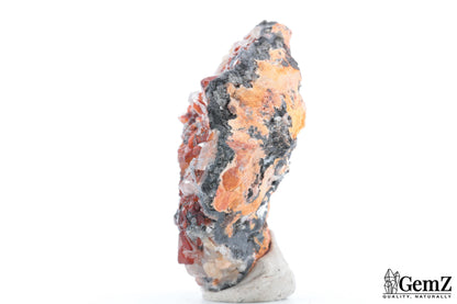 Cristal de roche & Quartz hématoïde, 134g, Maroc