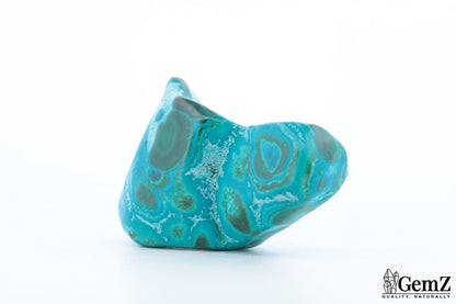 Chrysocolle-malachite polie, cercles turquoise – Congo RDC – 55 g