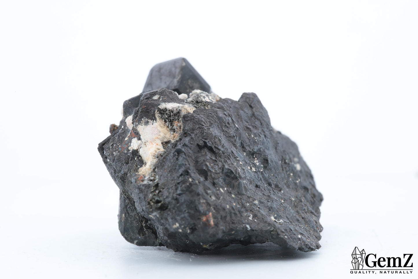 Mélanite et orthose sur gangue, 64g, Maroc
