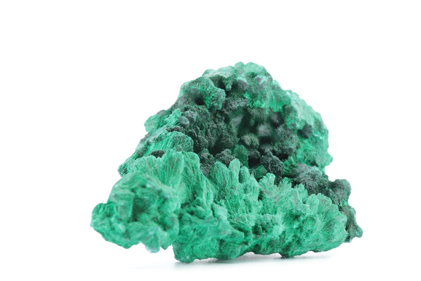 Malachite Fibreuse du Congo – Spécimen Naturel Unique de 195g