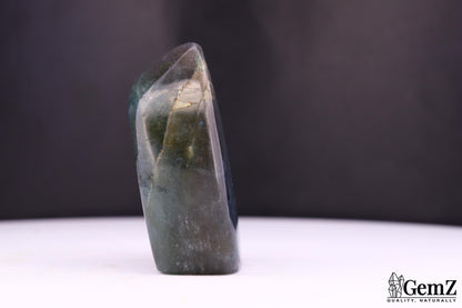 Labradorite polie, reflets bleu-vert – Madagascar – 54 g