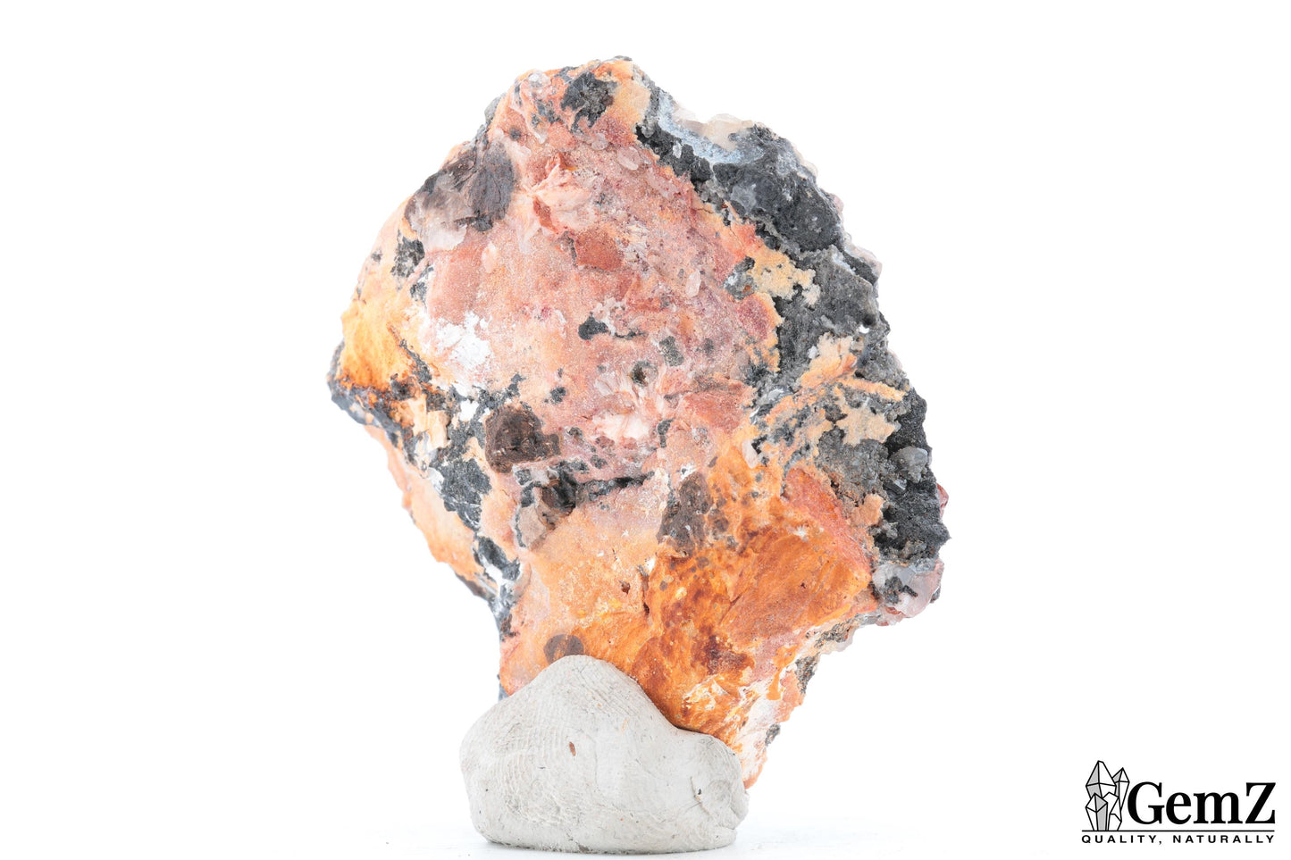 Cristal de roche & Quartz hématoïde, 134g, Maroc