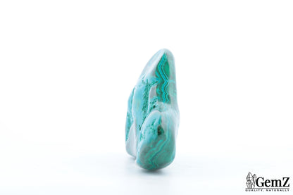 Chrysocolle-malachite polie, motifs ondulés – Congo RDC – 110 g