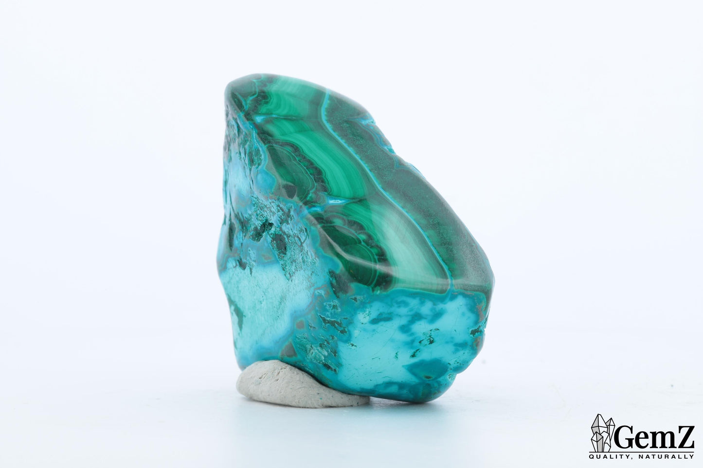 Chrysocolle-Malachite 95g, Éclat Vibrant et Motifs Organiques