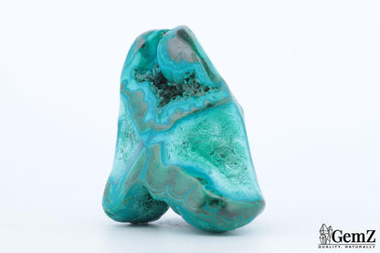 Chrysocolle-Malachite Unique, 86g, Cavité Naturelle et Couleurs Vibrantes