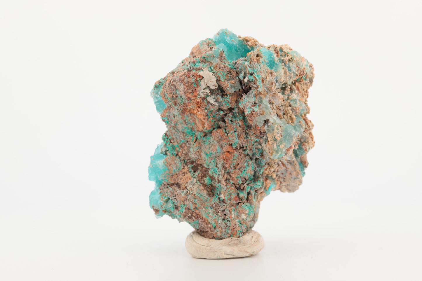 Hémimorphite naturelle du Congo – Bleu vibrante, Cristaux en formation, 71,8 g